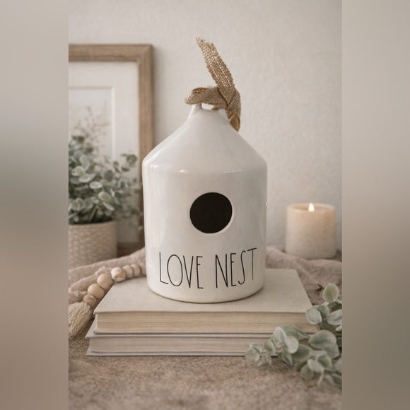 Rae Dunn Other - Rae Dunn “Love Nest” Cream Birdhouse | Farmhouse Home Decor | Ceramic Accent